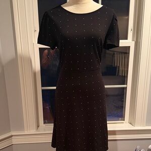 LOFT Black Dress with Stud Details